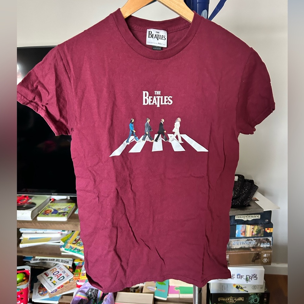 The Beatles Burgundy Cotton Tee